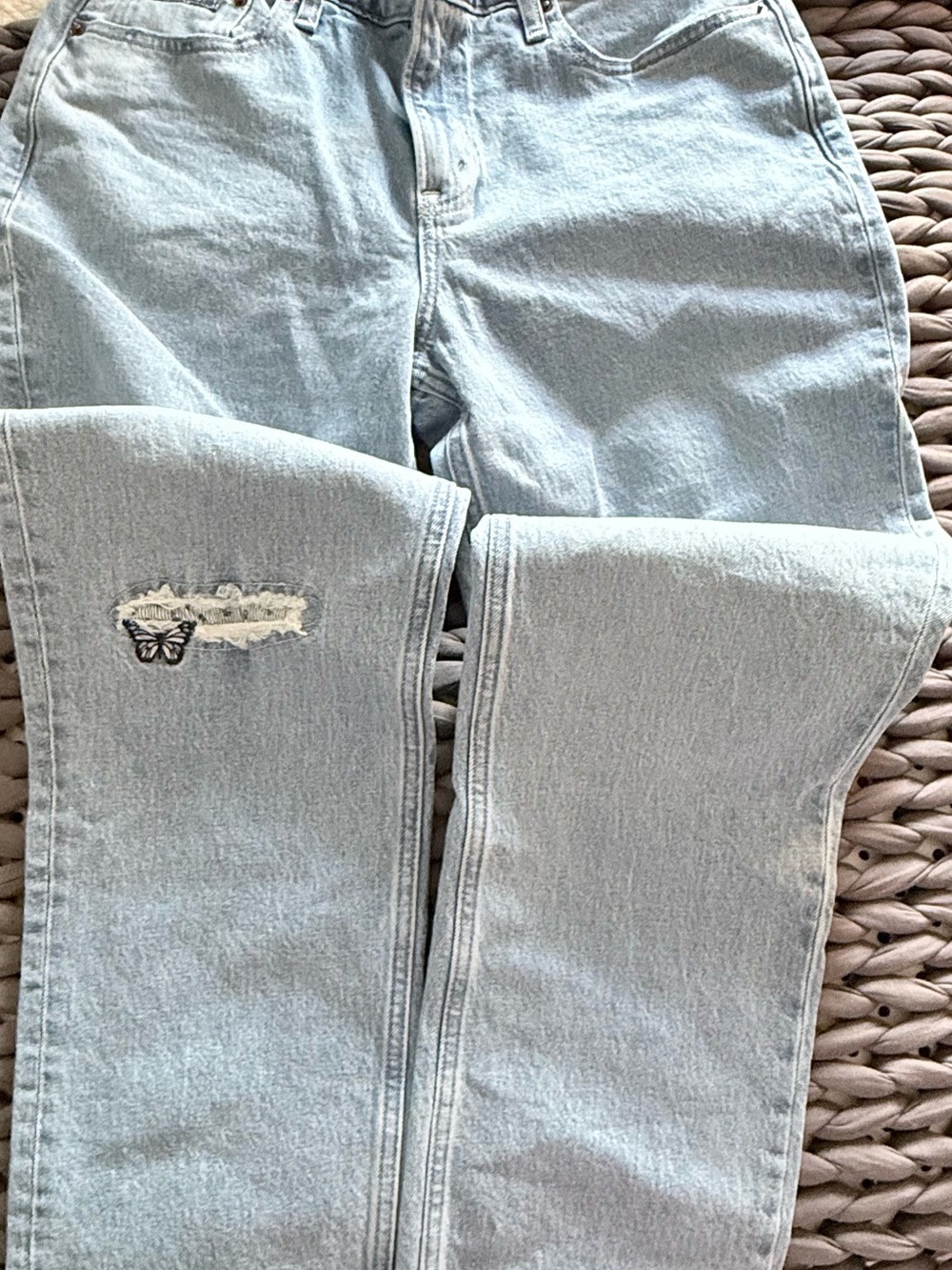 Abercrombie curve love straight patchwork size 29. NWT